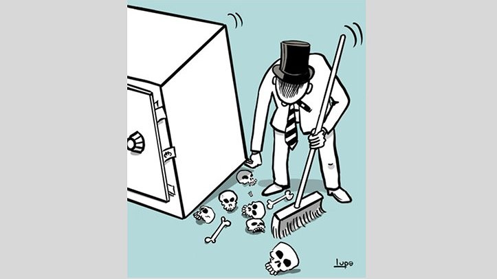 Illustration Avec la guerre, les affaires continuent