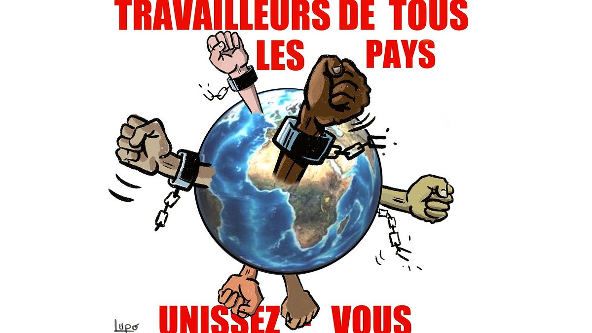 Illustration Le 1er mai vive la lutte internationale des travailleurs pour changer la société !